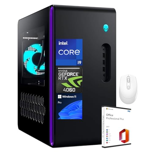 Alienware Aurora R16 Gaming Desktop - i9-13900F, RTX 4060, 64GB DDR5 RAM, 1TB SSD, 2TB HDD, Wi-Fi 6E, Windows 11 Pro, with Microsoft Office Lifetime License & Wireless Silent Mouse