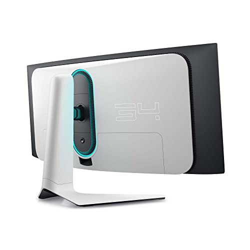Alienware AW3423DW Curved Gaming Monitor 34.18 inch Quantom Dot-OLED 1800R Display, 3440x1440 pixels at 175Hz, True 0.1ms gray-to-gray, 1M:1 Contrast Ratio, 1.07 Billions Colors - Lunar Light