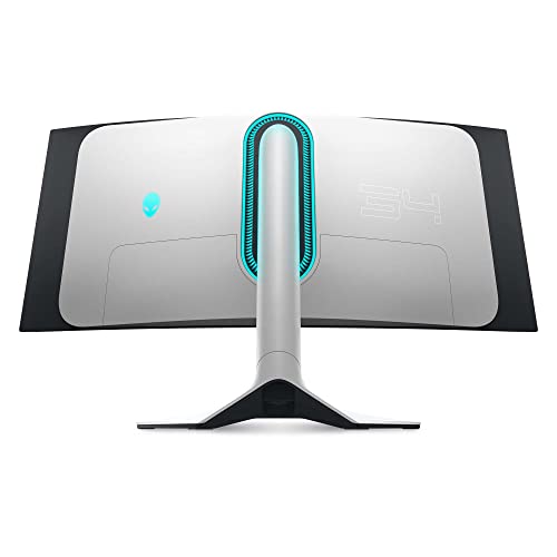 Alienware AW3423DW Curved Gaming Monitor 34.18 inch Quantom Dot-OLED 1800R Display, 3440x1440 pixels at 175Hz, True 0.1ms gray-to-gray, 1M:1 Contrast Ratio, 1.07 Billions Colors - Lunar Light