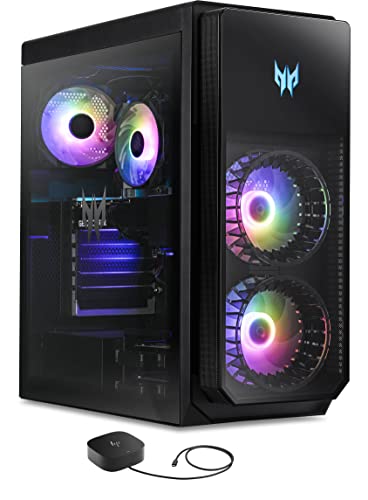 acer Predator Orion 5000 Gaming & Entertainment Desktop PC (Intel i7-12700F 12-Core, 32GB DDR5 4400MHz RAM, 8TB PCIe SSD, GeForce RTX 3080, Wifi, Bluetooth, Backlit KB, HDMI, USB 3.2, Win 11 Pro)