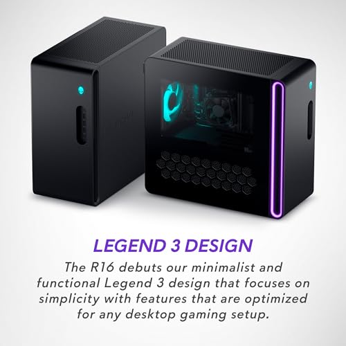 Alienware Aurora R16 Gaming Desktop - Intel Core i7-14700F Processor, 16GB DDR5 RAM, 512GB SSD + 1TB HDD, NVIDIA GeForce RTX 4060 8GB GDDR6, Windows 11 Home, Onsite Service - Black