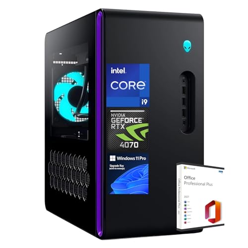 Alienware Aurora-R16 Gaming Desktop PC - intel 24-core i9-13900F, RTX 4070 GDDR6X 12GB GPU, 64GB DDR5 RAM, 1TB SSD, 2TB HDD, Wi-Fi 6E, 12 USB Ports, Win 11 Pro, with Microsoft Office Lifetime License