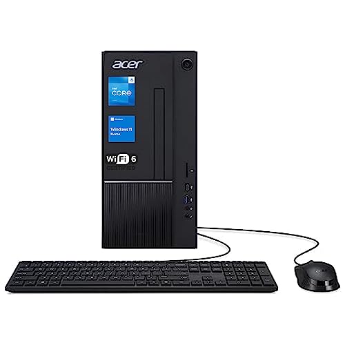 acer Aspire i5 Home & Business Tower Desktop Computer, 13th Gen Intel Core i5-13400(Beat Intel i7-1255U), 64GB RAM, 2TB SSD + 2TB HDD, Wi-Fi 6, HDMI, Wired Keyboard and Mouse, Windows 11 Home, Black