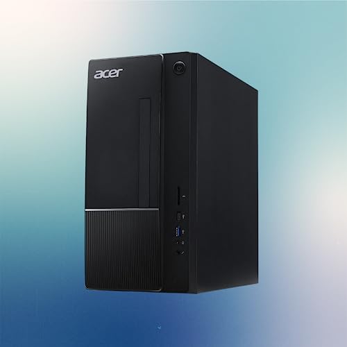 acer Aspire i5 Home & Business Tower Desktop Computer, 13th Gen Intel Core i5-13400(Beat Intel i7-1255U), 64GB RAM, 2TB SSD + 2TB HDD, Wi-Fi 6, HDMI, Wired Keyboard and Mouse, Windows 11 Home, Black