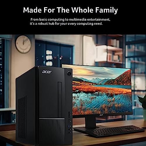 acer Aspire i5 Home & Business Tower Desktop Computer, 13th Gen Intel Core i5-13400(Beat Intel i7-1255U), 64GB RAM, 2TB SSD + 2TB HDD, Wi-Fi 6, HDMI, Wired Keyboard and Mouse, Windows 11 Home, Black