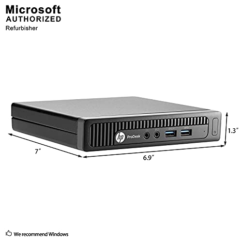 HP ProDesk 600 G1 Mini Business Desktop PC, Intel Core Quad i5 4590T up to 3.0GHz, 8GB DDR3, 500GB, WiFi, BT, VGA, DP, Windows 10 64 Bit-Multi-Language Supports English/Spanish/French(Renewed)