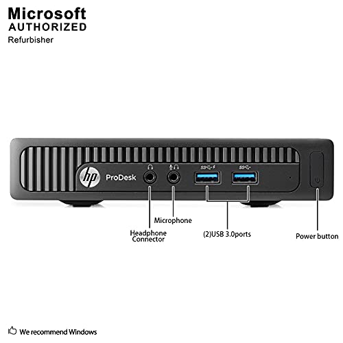 HP ProDesk 600 G1 Mini Business Desktop PC, Intel Core Quad i5 4590T up to 3.0GHz, 8GB DDR3, 500GB, WiFi, BT, VGA, DP, Windows 10 64 Bit-Multi-Language Supports English/Spanish/French(Renewed)