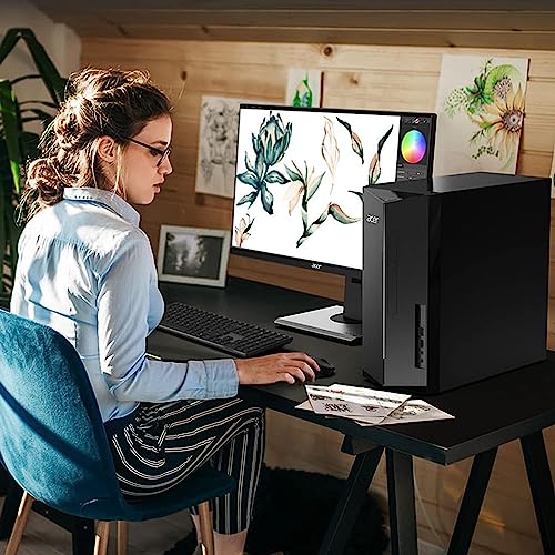 acer 2023 Aspire TC-1760 Desktop PC Intel 12th Gen 6-Core i5-12400 32GB RAM 1TB PCIe SSD 2TB HDD NVIDIA RTX 3060 12GB GDDR6 HDMI DP DVI-D USB-C WIFI AC BT RJ-45 Windows 11 Pro w/RE USB Drive