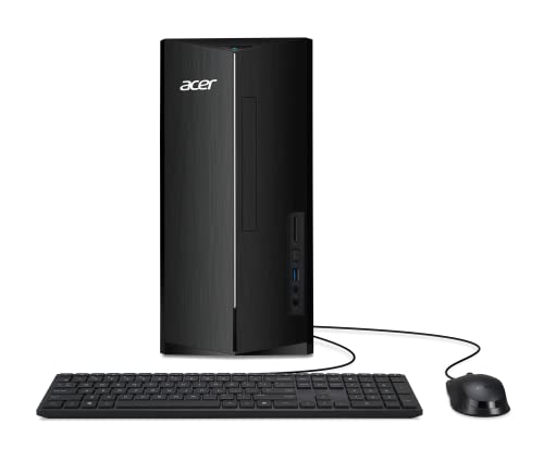 Acer Aspire TC-1780-UA93 Desktop | 13th Gen Intel Core i5-13400 10-Core Processor | 16GB 3200MHz DDR4 | 1TB M.2 2280 PCIe Gen 4 SSD | SD Card Reader | Intel Wi-Fi 6E AX211 | Windows 11 Home,Black