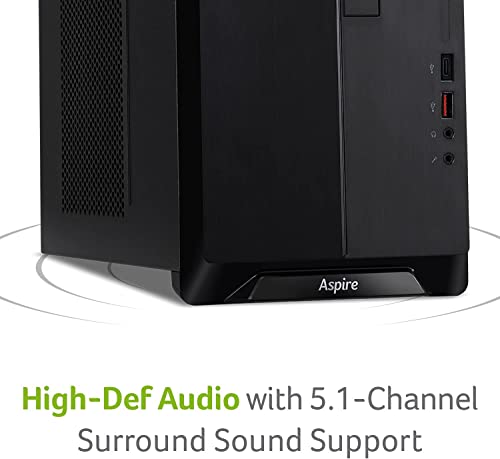 acer 2023 Newest Aspire TC-1660 Desktop PC Intel 10th Gen 6-Core i5-10400 32GB DDR4 1TB NVMe SSD Intel UHD Graphics WIFI AX BT5.2 USB C HDMI RJ45 8X DVD-RW Windows 11 Home w/RE Accessories