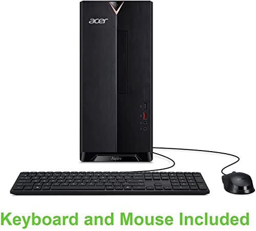 acer 2023 Newest Aspire TC-1660 Desktop PC Intel 10th Gen 6-Core i5-10400 32GB DDR4 1TB NVMe SSD Intel UHD Graphics WIFI AX BT5.2 USB C HDMI RJ45 8X DVD-RW Windows 11 Home w/RE Accessories