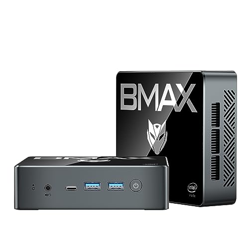 Bmax B4 Plus Mini PC Intel N100 16G DDR4/512GB SSD Win-11 Pro Type-C/HDMI WiFi5 4K/60Hz Triple-Display BT4.2 for Business Home Office