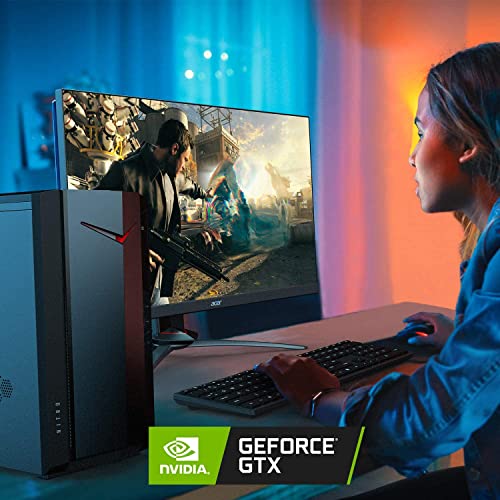 acer 2023 Nitro 50 Gaming Desktop Intel 8-Core i7-11700 64GB RAM 1TB PCIe SSD 1TB HDD NVIDIA RTX 3060 12GB GDDR6 HDMI DP DVI-D USB-C WIFI AX BT RJ-45 Windows 11 Home w/RE USB Drive