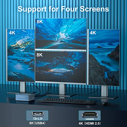 GEEKOM Mini PC Mini IT12, 12th Gen Intel i7-12650H NUC12 Mini Computers(10 Cores,16 Threads) 32GB DDR4/1TB PCIe Gen 4 SSD Windows 11 Pro Desktop PC Support Wi-Fi 6E/Bluetooth 5.2/USB 4.0/2.5G LAN/8K