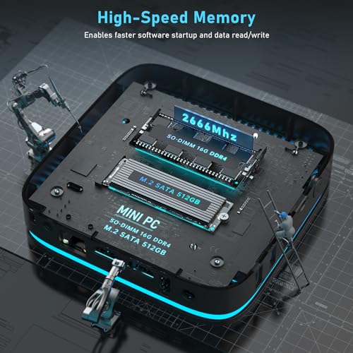 KAMRUI AK1PLUS Mini PC,12th Alder Lake- N95 up to 3.4 GHz,16GB RAM+512GB M.2 SSD,Mini Desktop Computer Windows 11,Support 2.5" SSD (up to 2TB),WiFi 2.4G/5G,BT 4.2,4K, Business, Home, Office ﻿ ﻿