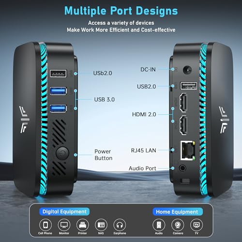 KAMRUI AK1PLUS Mini PC,12th Alder Lake- N95 up to 3.4 GHz,16GB RAM+512GB M.2 SSD,Mini Desktop Computer Windows 11,Support 2.5" SSD (up to 2TB),WiFi 2.4G/5G,BT 4.2,4K, Business, Home, Office ﻿ ﻿