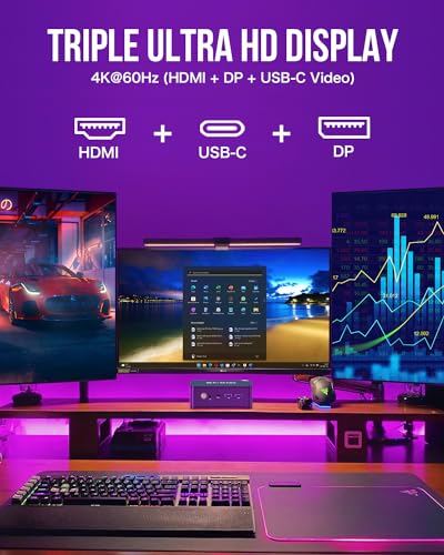 GMKtec Mini PC 5700U, M5 Pro Dual LAN 2.5G Desktop Computer Windows 11 Pro, AMD Ryzen 7 5700U (8C/16T 4.30Ghz), 32G DDR4 RAM + 1TB Hard Drive PCle SSD, WiFi 6E, USB3.2, USB-C, BT 5.2, DP, HDMI