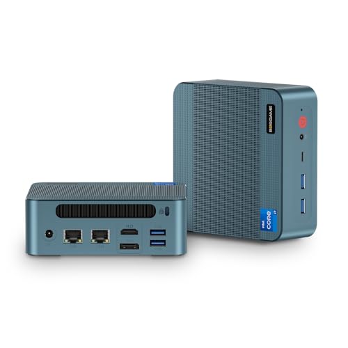 BOSGAME Intel Core-i7 MIini PC,12700H(14C/20T, up to 4.7GHz) 32GB DDR4 512GB M.2 SSD Mini Desktop Computer, Dual LAN, 4K Triple Display, WiFi 6E, Bluetooth 5.2