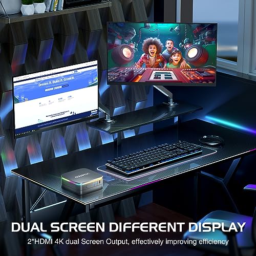 ACEMAGIC Mini PC RGB AK1 Plus, N95(up to 3.4GHz) 12th Gen Processor Mini Desktop Computer, 16GB RAM 512GB SSD, Dual 4K HDMI, Small PC, 2.4/5G WiFi, Bluetooth, Business/Office/HTPC