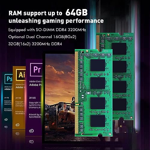 TRIGKEY Mini PC Ryzen 7 Speed S5 5800H(Up to 4.4GHz,L3 16MB) Mini Gaming Computer 16GB DDR4 3200MHz 500GB M.2 2280 NVMe SSD, Wi-Fi 6/Bluetooth 5.2/4K@60Hz/HDMI+DP+Type-C/USB 3.2 Micro PC