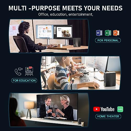 ACEMAGIC Mini PC 12th 12450H 【Beat i7 11390H】, 8C/12T, up to 4.4GHz, 32GB DDR4 512GB NVMe SSD, Mini Desktop Computer [USB 3.2 Type-C], TDP45W, Tower PC 2.0 HDMI, Dual Display 4K@60Hz, WiFi6/BT5.2