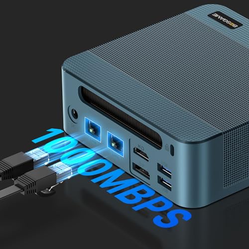 BOSGAME Intel Core-i7 MIini PC,12700H(14C/20T, up to 4.7GHz) 32GB DDR4 512GB M.2 SSD Mini Desktop Computer, Dual LAN, 4K Triple Display, WiFi 6E, Bluetooth 5.2