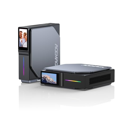 ACEMAGIC Mini PC Windows 11, S1 N97 (up to 3.6 GHz) 16GB DDR4 512GB M.2 SSD Mini Desktop Computer, [25W TDP] Mini Computer Dual LAN, WiFi6/BT5.2, Support 4K Dual Display Micro PC for Office Business