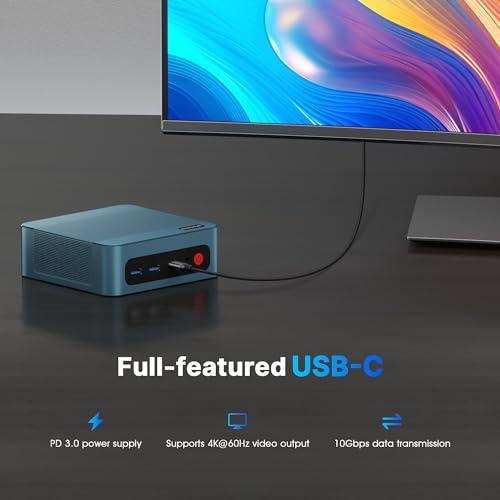 BOSGAME Intel Core-i7 MIini PC,12700H(14C/20T, up to 4.7GHz) 32GB DDR4 512GB M.2 SSD Mini Desktop Computer, Dual LAN, 4K Triple Display, WiFi 6E, Bluetooth 5.2