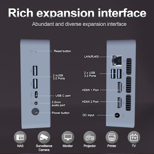 iProda Mini PC with Intel Alder Lake N97 CPU (up to 3.6GHz), Mini Desktop Computer PC Windows 11 Home Mini Computer with 16GB DDR4 512GB SSD 4K Dual Display Micro PC Bluetooth5.2/WiFi6/USB3.2