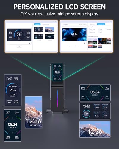 ACEMAGIC Mini PC Windows 11, S1 N97 (up to 3.6 GHz) 16GB DDR4 512GB M.2 SSD Mini Desktop Computer, [25W TDP] Mini Computer Dual LAN, WiFi6/BT5.2, Support 4K Dual Display Micro PC for Office Business