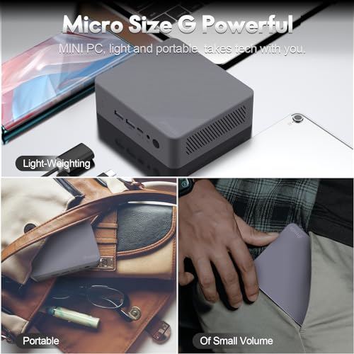 iProda Mini PC with Intel Alder Lake N97 CPU (up to 3.6GHz), Mini Desktop Computer PC Windows 11 Home Mini Computer with 16GB DDR4 512GB SSD 4K Dual Display Micro PC Bluetooth5.2/WiFi6/USB3.2