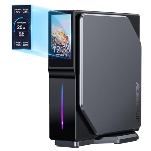 ACEMAGIC S1 Mini PC Dual Nic with DIY LCD Display, N95 CPU(up to 3.4 GHz), Mini Computers 16GB RAM 1TB ROM 20W TDP, Mini Desktop Computer PC,Micro PC Tower Support 4K HD/WiFi6/BT5.2