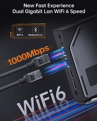 ACEMAGIC Mini PC Windows 11, S1 N97 (up to 3.6 GHz) 16GB DDR4 512GB M.2 SSD Mini Desktop Computer, [25W TDP] Mini Computer Dual LAN, WiFi6/BT5.2, Support 4K Dual Display Micro PC for Office Business