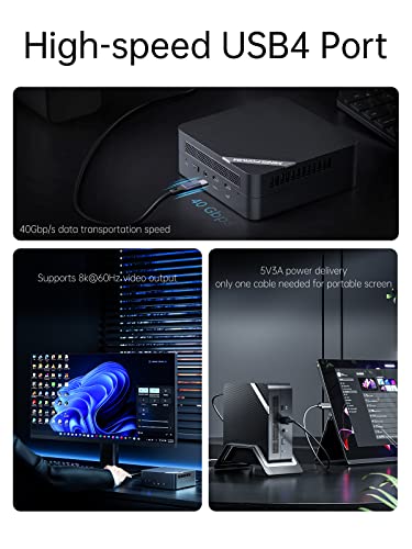 MINISFORUM Venus Series UM773 Lite Mini PC AMD Ryzen 7 7735HS up to 4.75GHz 32GB DDR5 512GB PCIe4.0 SSD AMD Radeon 680M Mini Computer, 2 x HDMI,1x USB4,5X USB Ports,WiFi 6,BT5. 2