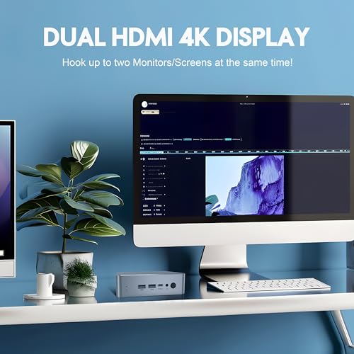 iProda Mini PC with Intel Alder Lake N97 CPU (up to 3.6GHz), Mini Desktop Computer PC Windows 11 Home Mini Computer with 16GB DDR4 512GB SSD 4K Dual Display Micro PC Bluetooth5.2/WiFi6/USB3.2
