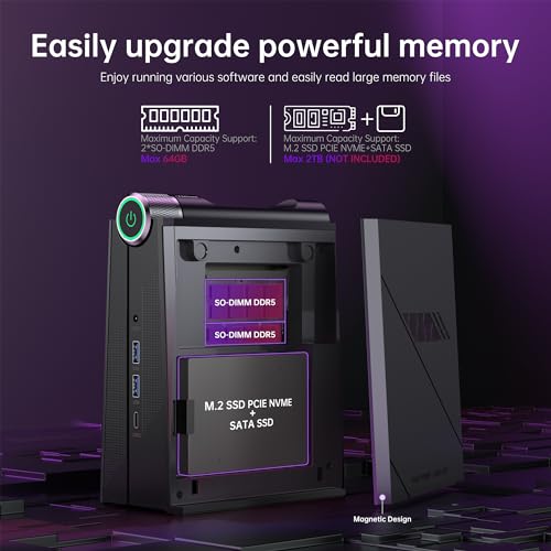 ACEMAGIC [Mini Gaming PC] Core i9-11900H up to 4.9GHz,Mini Computer Tower PC Dual Channel 16GB DDR4 512GB NVMe SSD, Support 3 Mode PERF Switch Desktop Computer 4K Triple Display,WiFi 6,BT 5.2