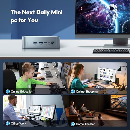 iProda Mini PC with Intel Alder Lake N97 CPU (up to 3.6GHz), Mini Desktop Computer PC Windows 11 Home Mini Computer with 16GB DDR4 512GB SSD 4K Dual Display Micro PC Bluetooth5.2/WiFi6/USB3.2