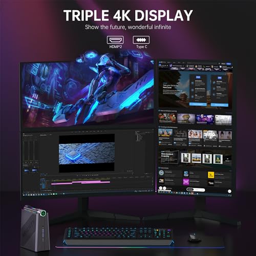 ACEMAGIC [Mini Gaming PC] Core i9-11900H up to 4.9GHz,Mini Computer Tower PC Dual Channel 16GB DDR4 512GB NVMe SSD, Support 3 Mode PERF Switch Desktop Computer 4K Triple Display,WiFi 6,BT 5.2