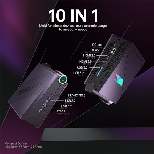 ACEMAGIC [Mini Gaming PC] Core i9-11900H up to 4.9GHz,Mini Computer Tower PC Dual Channel 16GB DDR4 512GB NVMe SSD, Support 3 Mode PERF Switch Desktop Computer 4K Triple Display,WiFi 6,BT 5.2