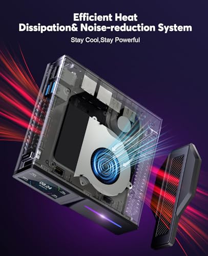 ACEMAGIC S1 Mini PC Dual Nic with DIY LCD Display, N95 CPU(up to 3.4 GHz), Mini Computers 16GB RAM 1TB ROM 20W TDP, Mini Desktop Computer PC,Micro PC Tower Support 4K HD/WiFi6/BT5.2