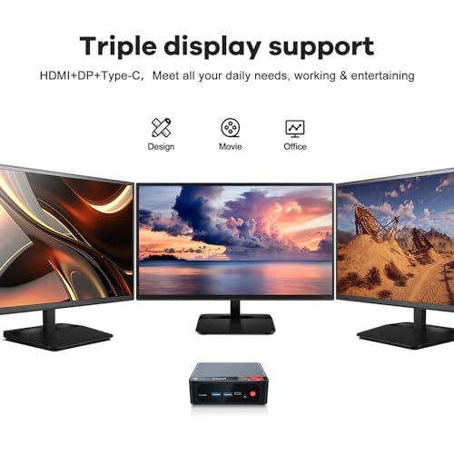 Beelink SER5 Mini PC, AMD Ryzen 5 5560U(7nm, 6C/12T) up to 4.0GHz, Mini Computer 8GB DDR4 RAM 500GB NVME SSD, Micro PC 4K@60Hz Triple Display, Mini Gaming Computer WiFi6/BT5.2/57W/HTPC/W-11 Pro