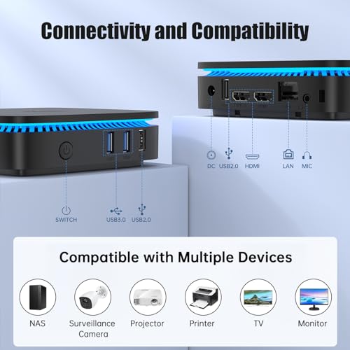 KAMRUI AK1 Plus Mini PC - Windows 11, 4K Support