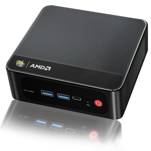 Beelink SER5 PRO Mini PC,AMD Ryzen 7 5800H(8C/16T,up to 4.4 GHz),Mini Computer 16GB DDR4 RAM 500GB M.2 SSD Graphics 8 core 2000 MHz,Support 4K Triple Display/HDMI+DP+Type-C/Wifi6/BT5.2,Auto Power On