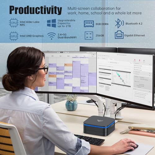 KAMRUI AK1 Plus Mini PC - Windows 11, 4K Support