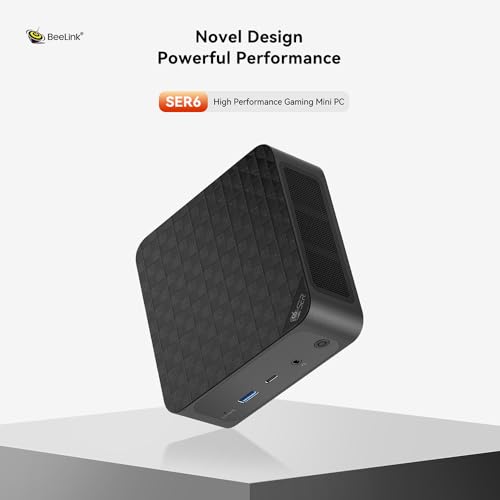 Beelink SER6-P Mini PC, AMD Ryzen 9 6900HX(6nm, 8C/16T) up to 4.9GHz, Mini Computer 32GB DDR5 RAM 1TB M.2 NVME SSD, Desktop PC 4K@144Hz Triple Display, Mini Gaming Computer WiFi6/BT5.2/2.5Gbps/54W