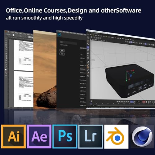 Mini Pc Desktop Computers Windows 11 Pro,12th N100 (3.40 GHz) 16GB DDR4 500GB SSD Micro Pc,4K Three-Monitor Display with 4 USB3.2, BT4.2,WiFi 5 Gigabit Ethernet Computer Tower for Home Office Gaming