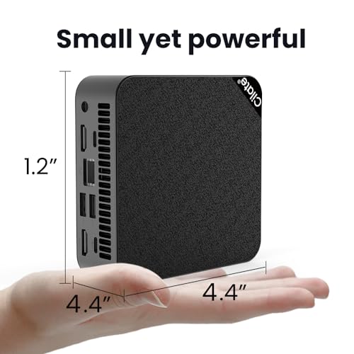 Mini Pc Desktop Computers Windows 11 Pro,12th N100 (3.40 GHz) 16GB DDR4 500GB SSD Micro Pc,4K Three-Monitor Display with 4 USB3.2, BT4.2,WiFi 5 Gigabit Ethernet Computer Tower for Home Office Gaming