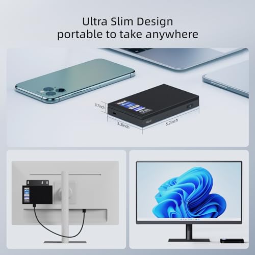 MeLE Mini PC Quieter 4C - 12th Gen N100, Fanless PC, 16GB RAM, 512GB ROM, Windows 11 Pro, 2.4/5G Wi-Fi, Full-Functional USB-C, 4K Triple Display Desktop PC on Home, Office, Education, Astrophotography