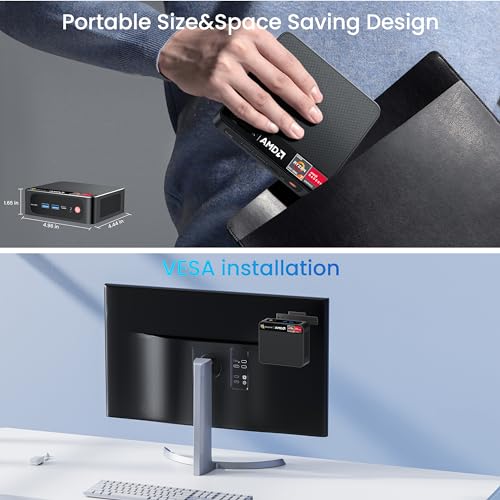 Beelink Mini PC AMD Ryzen 7, 16GB RAM, 1TB SSD