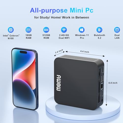 AWOW N100 Mini PC: 16GB RAM, 512GB SSD, 4K UHD